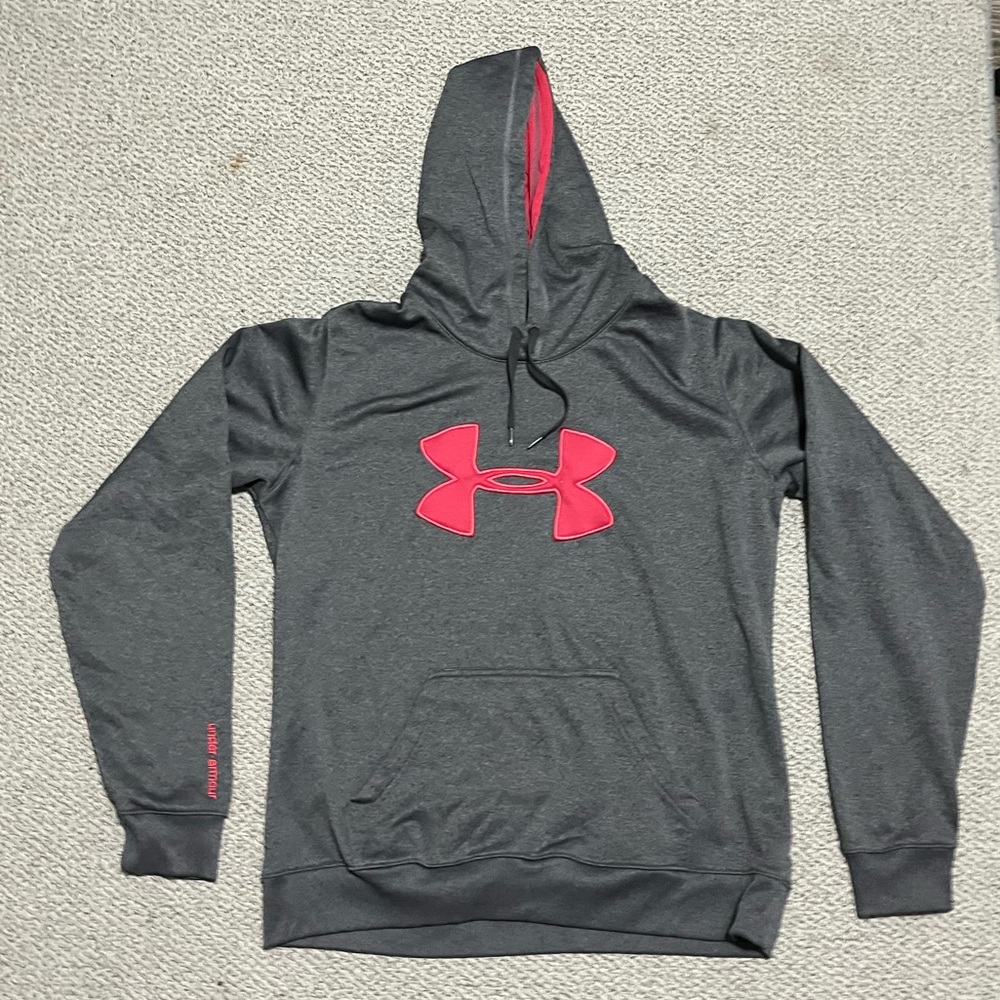 Gray/Pink under armour hoodie